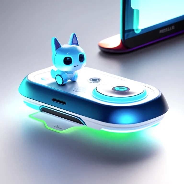 Familie nutzt AI-Spielzeug gemeinsam